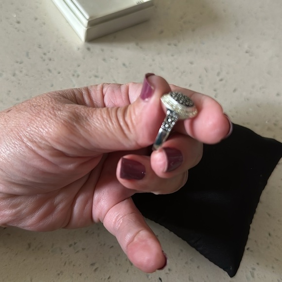 New! La Belle Vie Genuine Marcasite Fine Silver Plated Ring sz 8 - Picture 8 of 11